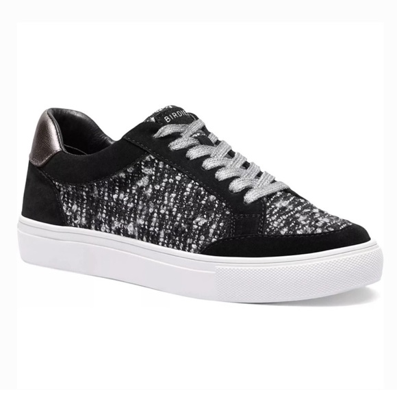Birdies The Cardinal Orbit Boucle Tweed Sneakers Black White Size 7.5 - Picture 1 of 13